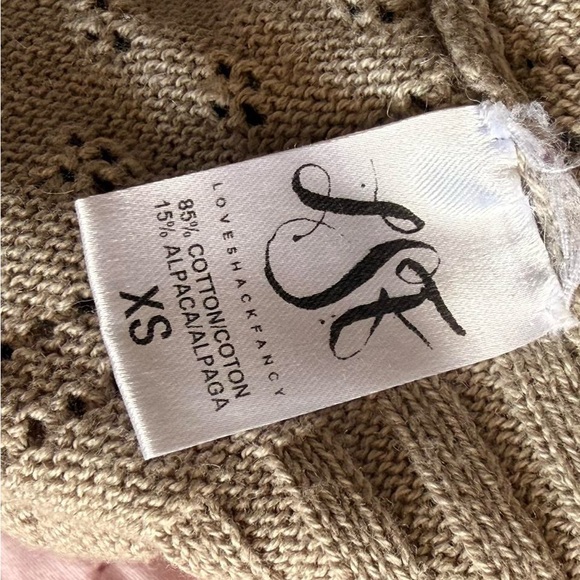 LoveShackFancy Off-Shoulder Sweater - Cream - Picture 4 of 4